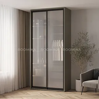 Шкаф-купе ХG126.60-3, профиль INTEGRO, стекло Сатинато белое, с подсветкой