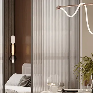 Межкомнатная перегородка для спальни, стекло Эстриадо GRACE 4