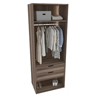 Шкаф для спальни с двумя ящиками и штангой с подсветкой R210.60-2