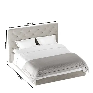 Кровать двуспальная мягкая MIRA с подъемным механизмом, 180x200