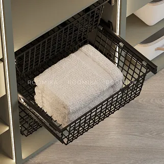 BELLE Корзина для белья 600 мм, цвет черный, BE60BABL