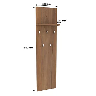 Панель узкая с полкой и крючками L-176