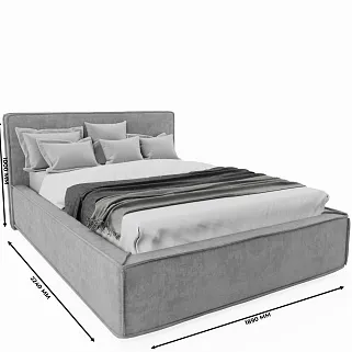 Кровать двуспальная мягкая OSTIN  с подъемным механизмом, 160x200