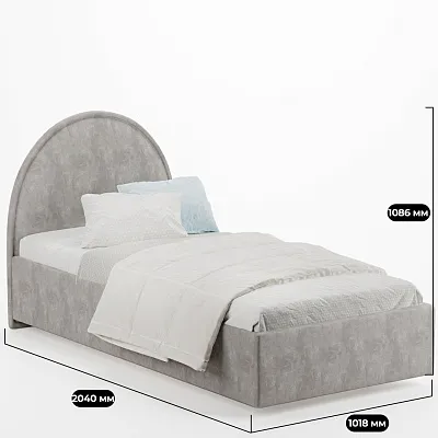 Кровать односпальная мягкая BUBBLE с подъемным механизмом, 90x190