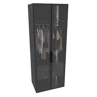 Шкаф для спальни с двумя ящиками и штангой с подсветкой R210.60-2