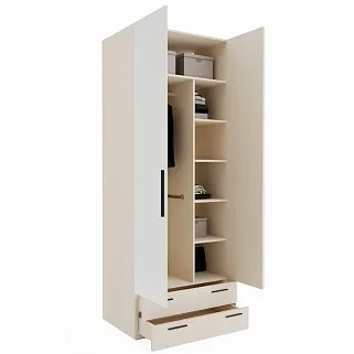 Шкаф двустворчатый с ящиками и с зеркалом L211.60Z