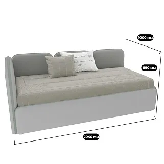 Мягкая кровать-диван ZUMA L/R с подъемным механизмом, 90x190