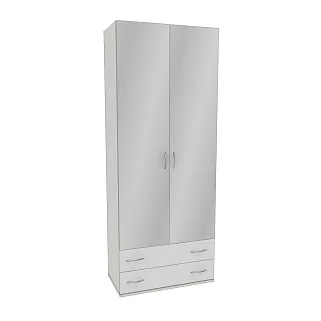 Шкаф 2 дверный с ящиками и зеркалом P211.45Z