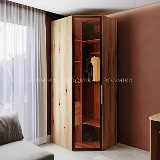 Шкаф угловой со стеклянным фасадом с подсветкой R218