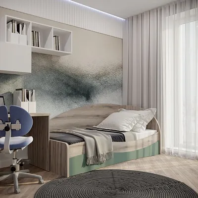 Кровать односпальная P901 с подъемным механизмом, 90x190