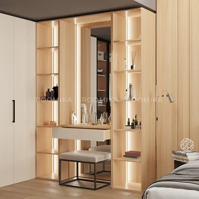 Шкаф со стеклянными фасадом с подсветкой R220.2