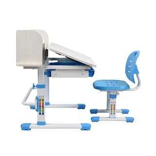 Комплект парта + стул трансформеры Carezza Blue-w FUNDESK