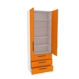 Шкаф книжный/для одежды с тремя ящиками L213