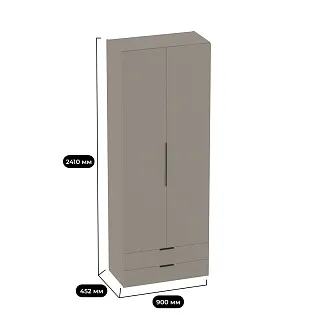 Шкаф 2 дверный с ящиками, фасады в эмали LE-211.44