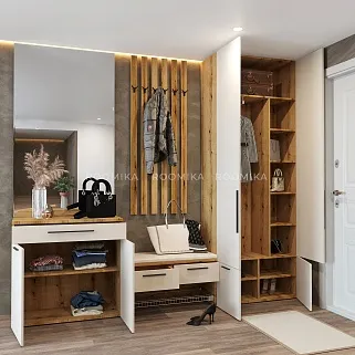 Тумба с 2 ящ. и полкой для обуви L-462