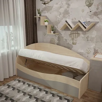 Кровать односпальная P901 с подъемным механизмом, 90x190