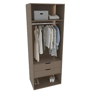 Шкаф для спальни с двумя ящиками и штангой с подсветкой R210.60-2