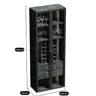 Шкаф-бар со встроенными ящиками с подсветкой R217