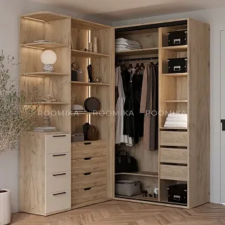 Шкаф-купе ХG161.60-1 L/R, профиль INTEGRO, стекло прозрачное, с подсветкой