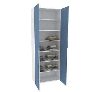 Шкаф книжный, фасады в эмали LE214