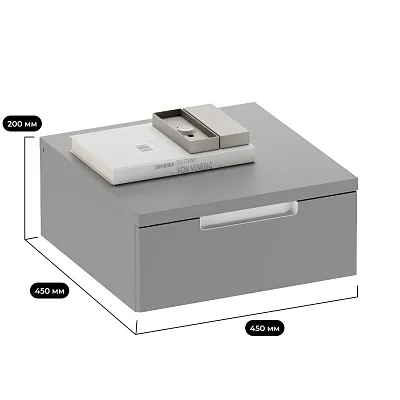 Тумба прикроватная подвесная, фасады в эмали LE709