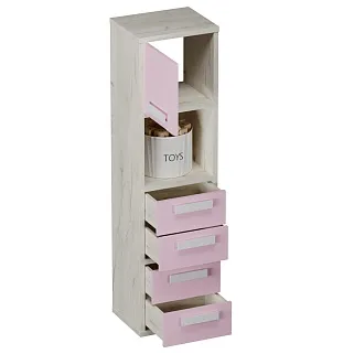 Cтеллаж сквозной книжный на 4 ниши с фасадом E804