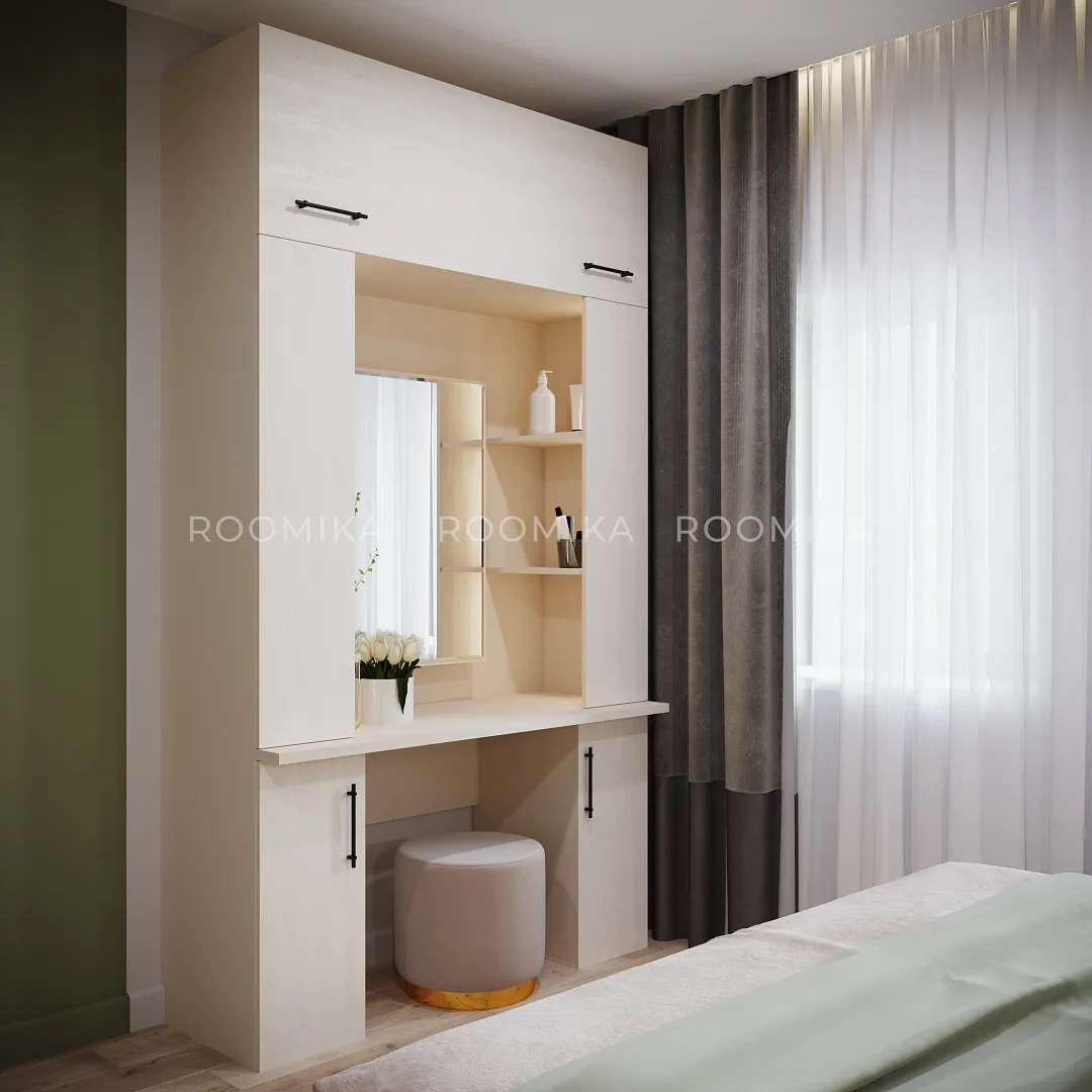 Стол туалетный с секцией и зеркалом L-404.60