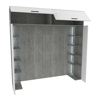 Ниша для кровати с секциями с подсветкой LG407.60