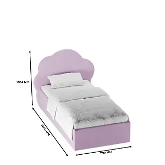 Кровать односпальная мягкая CLOUD  с подъемным механизмом, 90x190