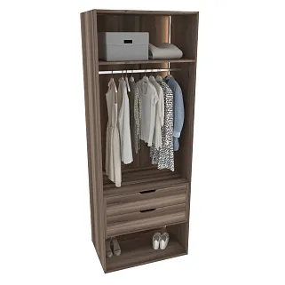 Шкаф для спальни с двумя ящиками и штангой с подсветкой R210.60-2