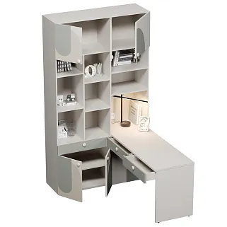 Ниша с рабочей зоной, фрезерованные фасады в эмали LE425 L/R