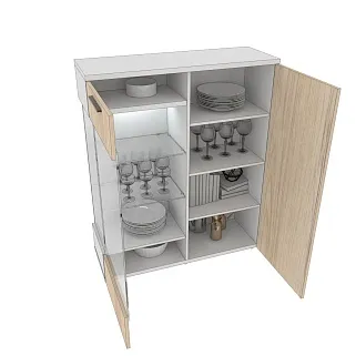 Шкаф напольный с подсветкой L202 L/R