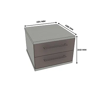 Тумба прикроватная 2 ящика, фасады МДФ CNG-701