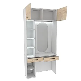 Столик туалетный с антресолью и стеллажом с подсветкой L415