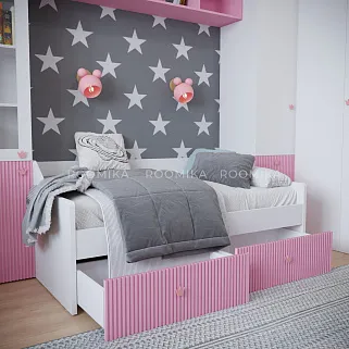 Кровать односпальная с фрезерованными фасадами LE902.160, 80x160