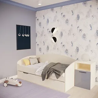 Кровать с выдвижным спальным местом P910, 90x190