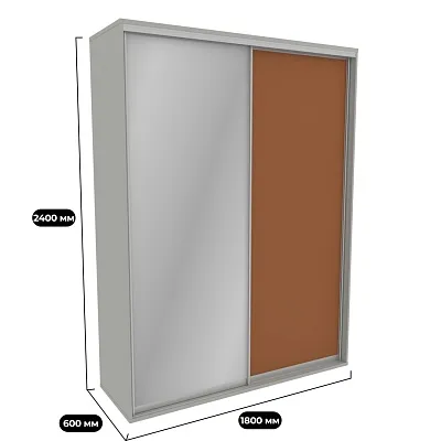 Шкаф-купе U182 тип 3 МДФ/зеркало
