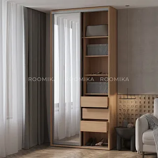 Шкаф-купе ХG126.45-1, профиль INTEGRO, фасад зеркало серебро/МДФ