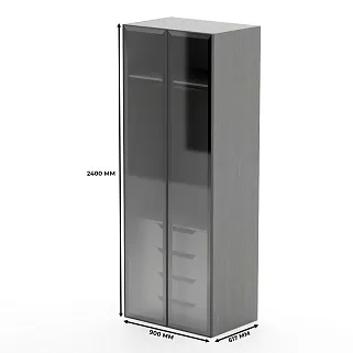 Шкаф для спальни с четырьмя ящиками и штангой R210.60-3