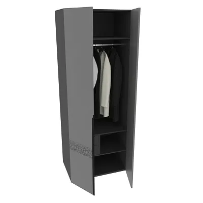 Шкаф 2 дверный, фрезерованные фасады в эмали LE210.60-2