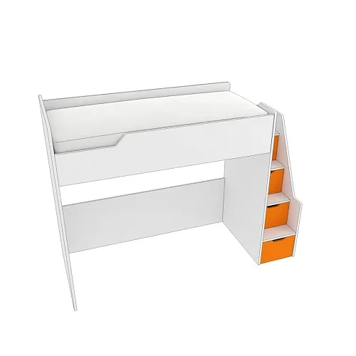 Кровать-чердак  с лестницей комодом L907, 90х200 L/R