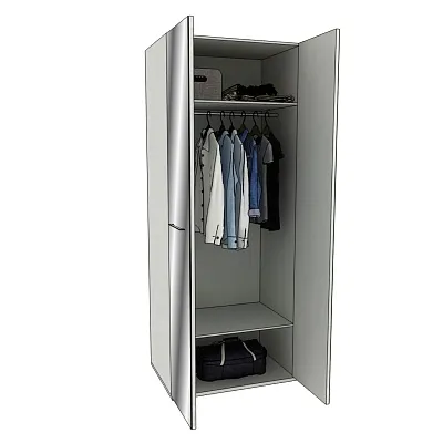 Шкаф двустворчатый зеркалом, фасады МДФ CG-210.60Z