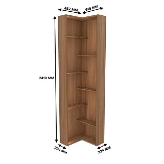 Стеллаж завершающий угловой с подсветкой L230.60 L/R