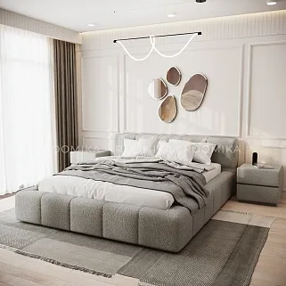 Кровать двуспальная мягкая QUADRO-soft-m  с подъемным механизмом, 160x200