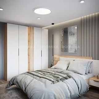 Кровать двуспальная Lazio с парящим эффектом и мягкой спинкой, 160x200