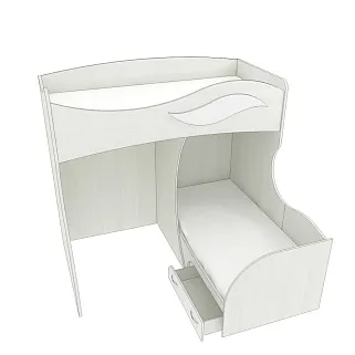 Кровать двухъярусная угловая P909, 90x200