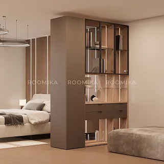 Шкаф-стеллаж для зонирования помещения с подсветкой LGF265.45 L/R