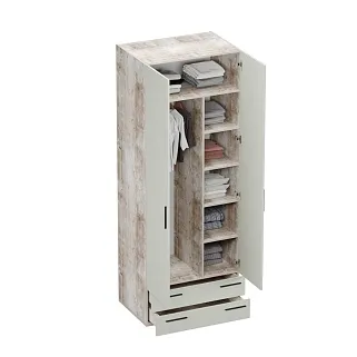 Шкаф двустворчатый с ящиками L211.60