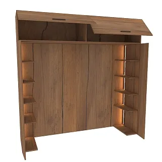 Ниша для кровати с секциями с подсветкой L407.60