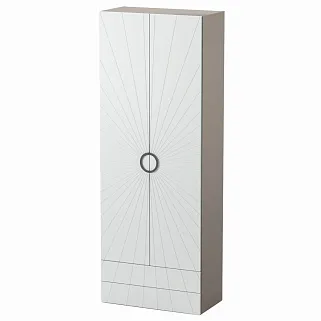 Шкаф 2 дверный с ящиками, фрезерованные фасады в эмали LE-211.44